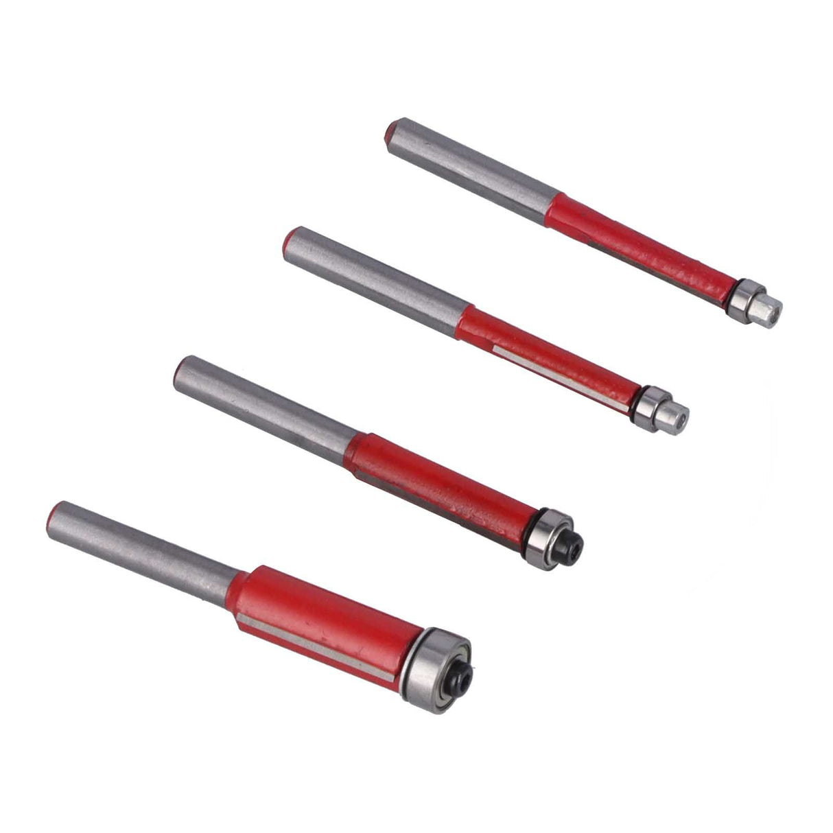 4Pcs/Set Woodworking Trimming Cutter Head with Bearing Straight Knife Woodworker Tool