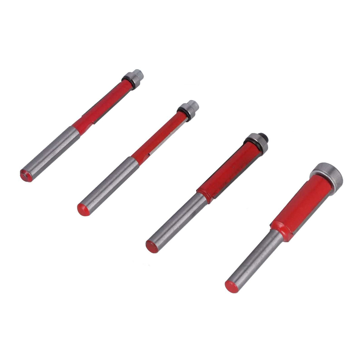 4Pcs/Set Woodworking Trimming Cutter Head with Bearing Straight Knife Woodworker Tool