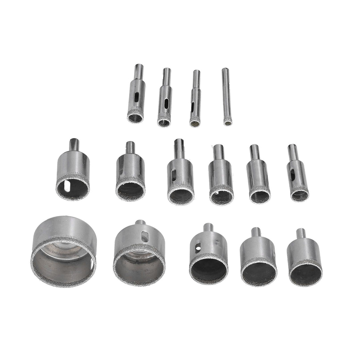15Pcs/Set 6‑50mm Diamond Drill Bit Kit Ceramic Marble Hole Opener for Glass Wood Brick Tank