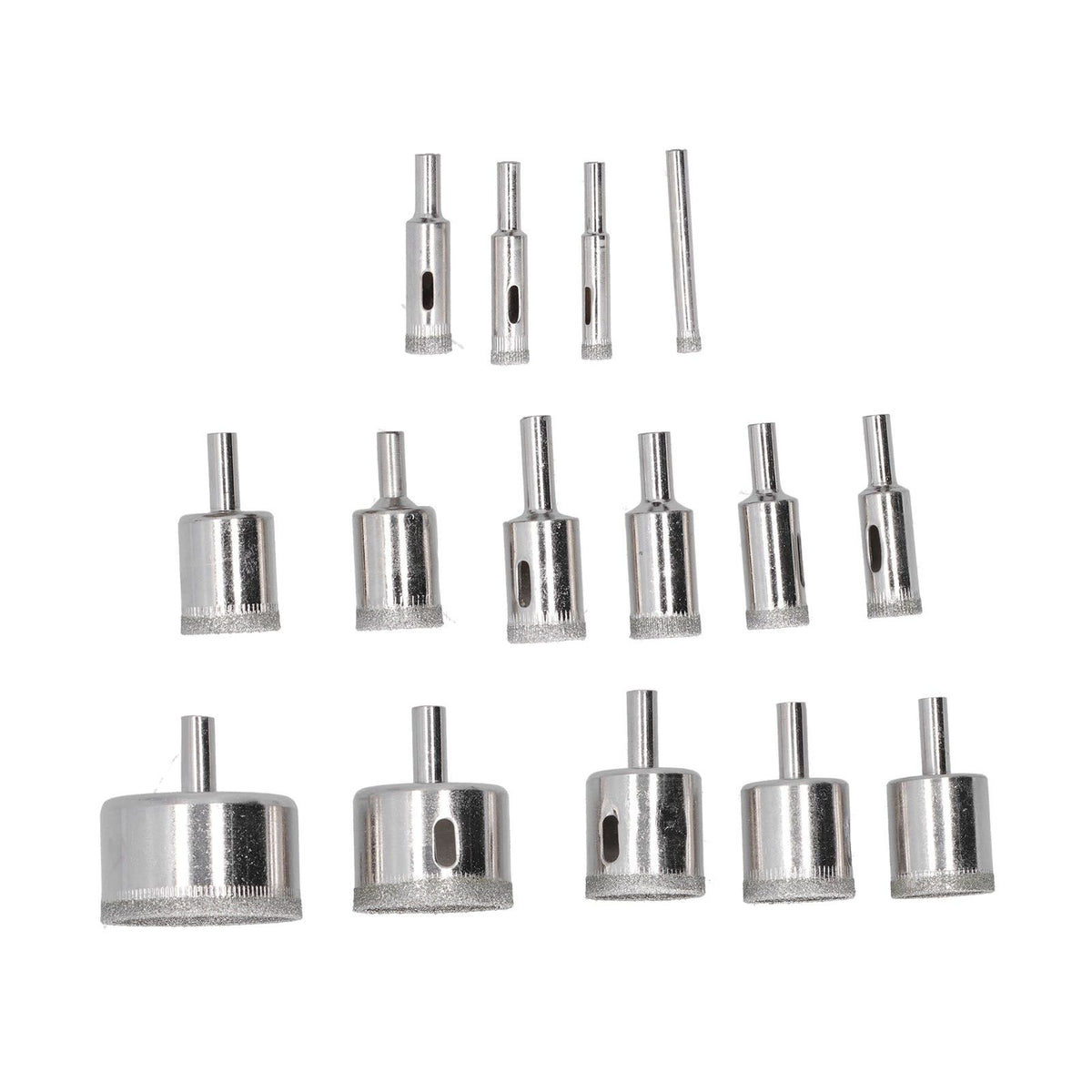 15Pcs/Set 6‑50mm Diamond Drill Bit Kit Ceramic Marble Hole Opener for Glass Wood Brick Tank
