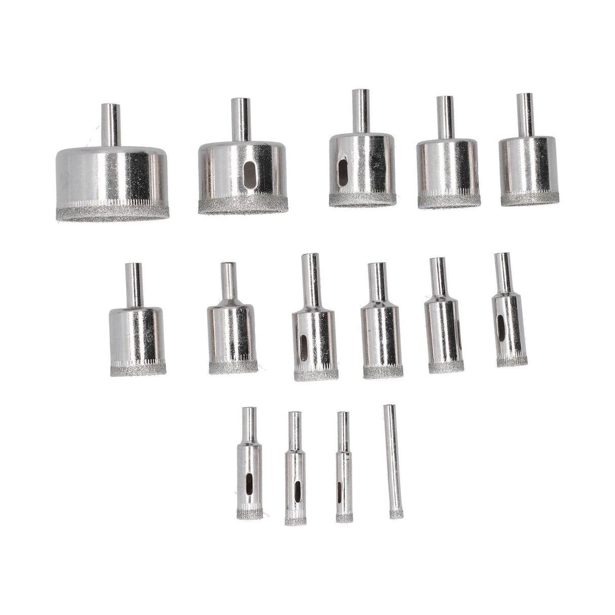 15Pcs/Set 6‑50mm Diamond Drill Bit Kit Ceramic Marble Hole Opener for Glass Wood Brick Tank