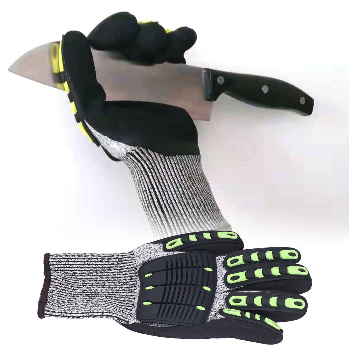 Protective Glove 5 Level Cut Resistant Anti Impact Glove Black Work Glove for Gardening Outdoor