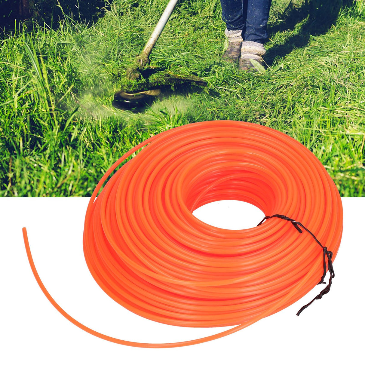 String Trimmer Replacement Line High Flexibility Easily Install Use Wear Resistant Mowing Nylon Trimmer Rope for MowersRed 2.4 Circle