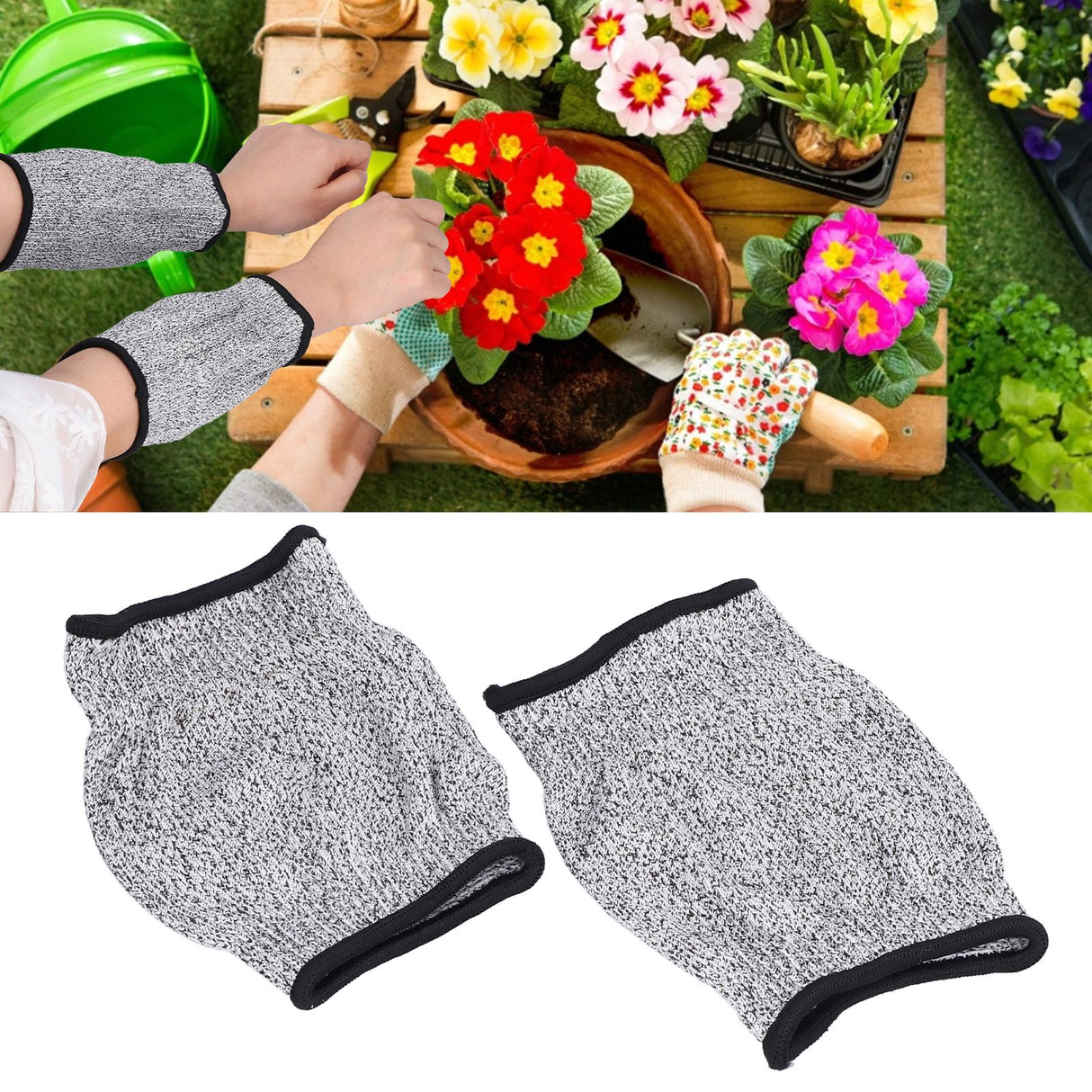 2Pcs Cut Proof Sleeves Durable HPPE Material Comfortable Wear Protective Armguard