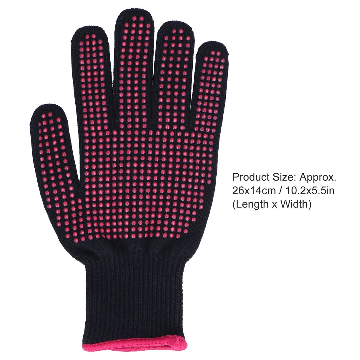 4Pcs Heat Resistant Gloves High Temperature Resistant Anti Scalding Mitts with Silicone BumpsRose Red Silicone Rose Red Edge