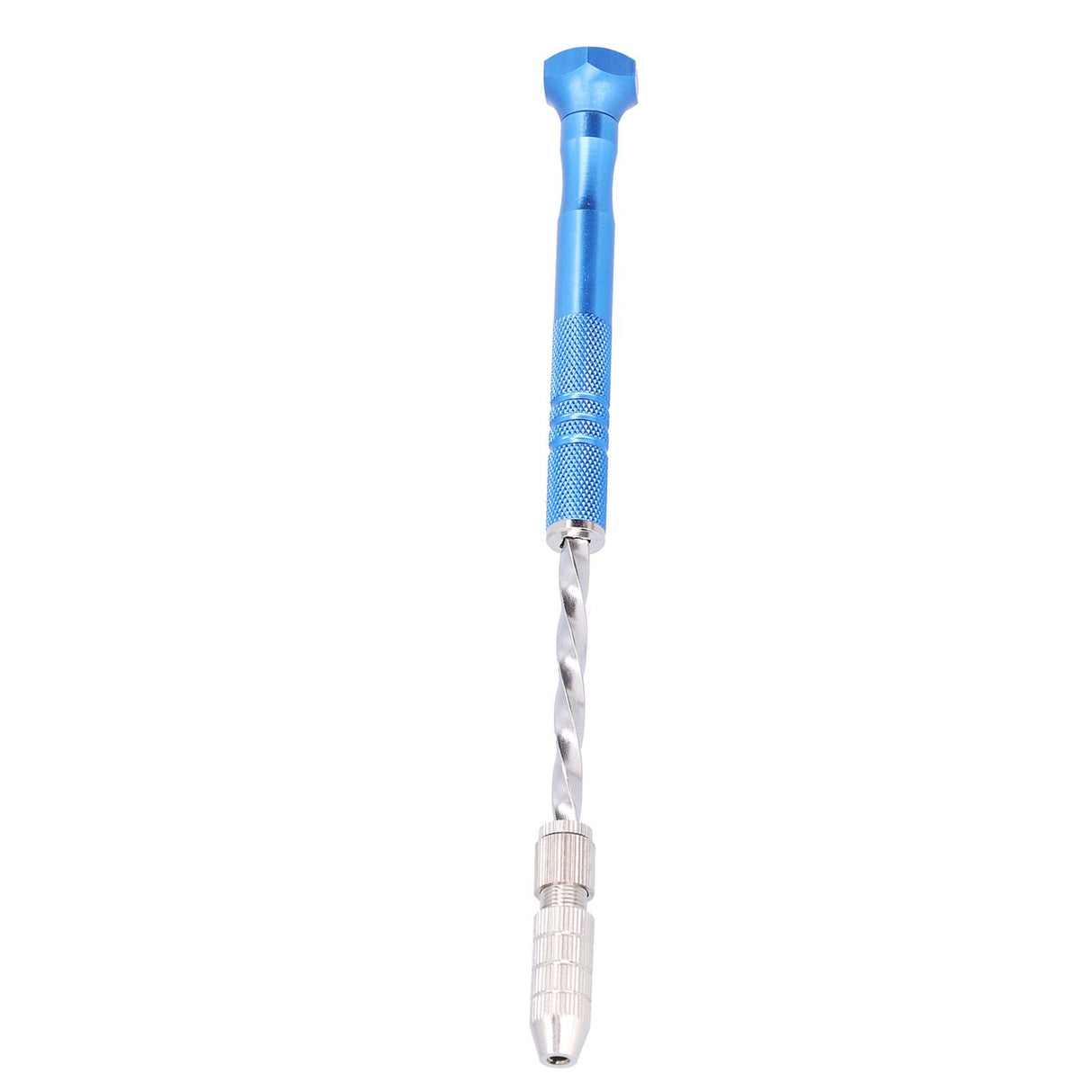 Hand Drill Jewelry Carving Drill Blue Stainless Steel Punching Drilling Tool for Woodworking