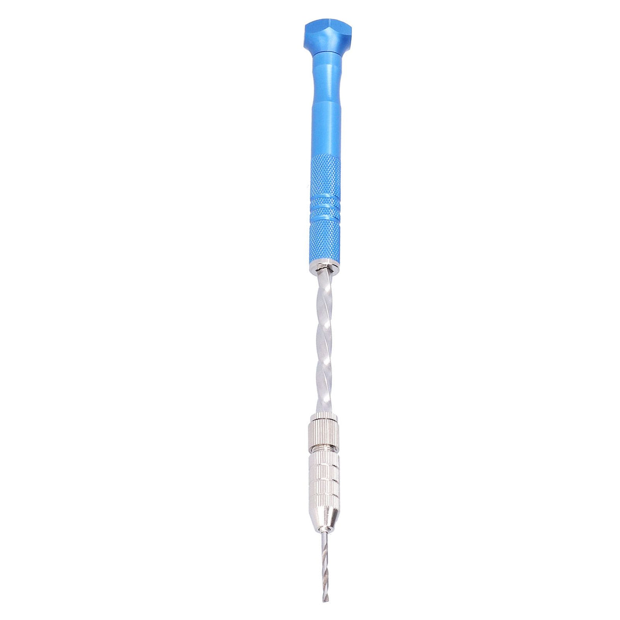 Hand Drill Jewelry Carving Drill Blue Stainless Steel Punching Drilling Tool for Woodworking