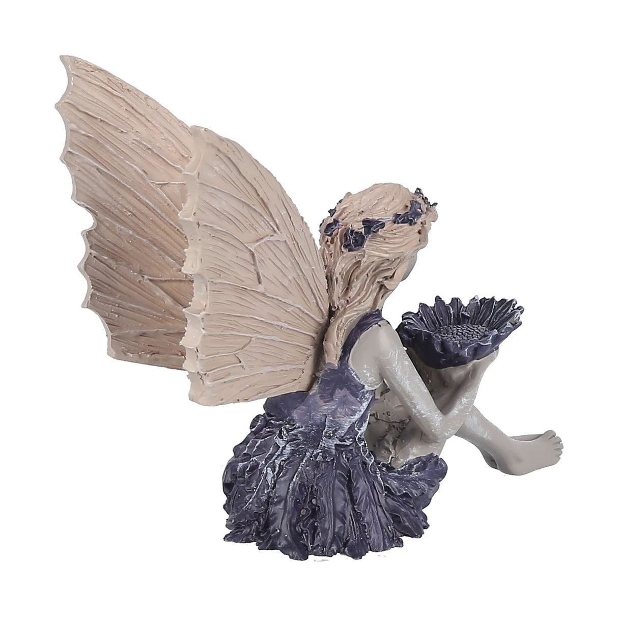 Sitting Fairy Statue Decorative Sunflower Fairy Ornament for Gardening Outdoor Home