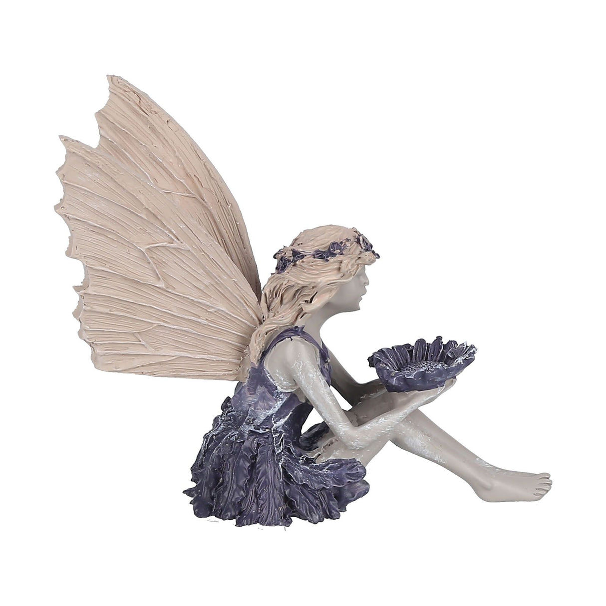 Sitting Fairy Statue Decorative Sunflower Fairy Ornament for Gardening Outdoor Home