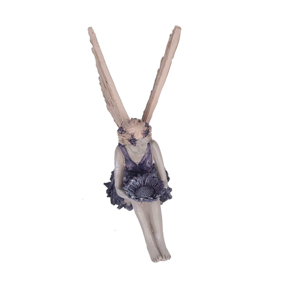 Sitting Fairy Statue Decorative Sunflower Fairy Ornament for Gardening Outdoor Home