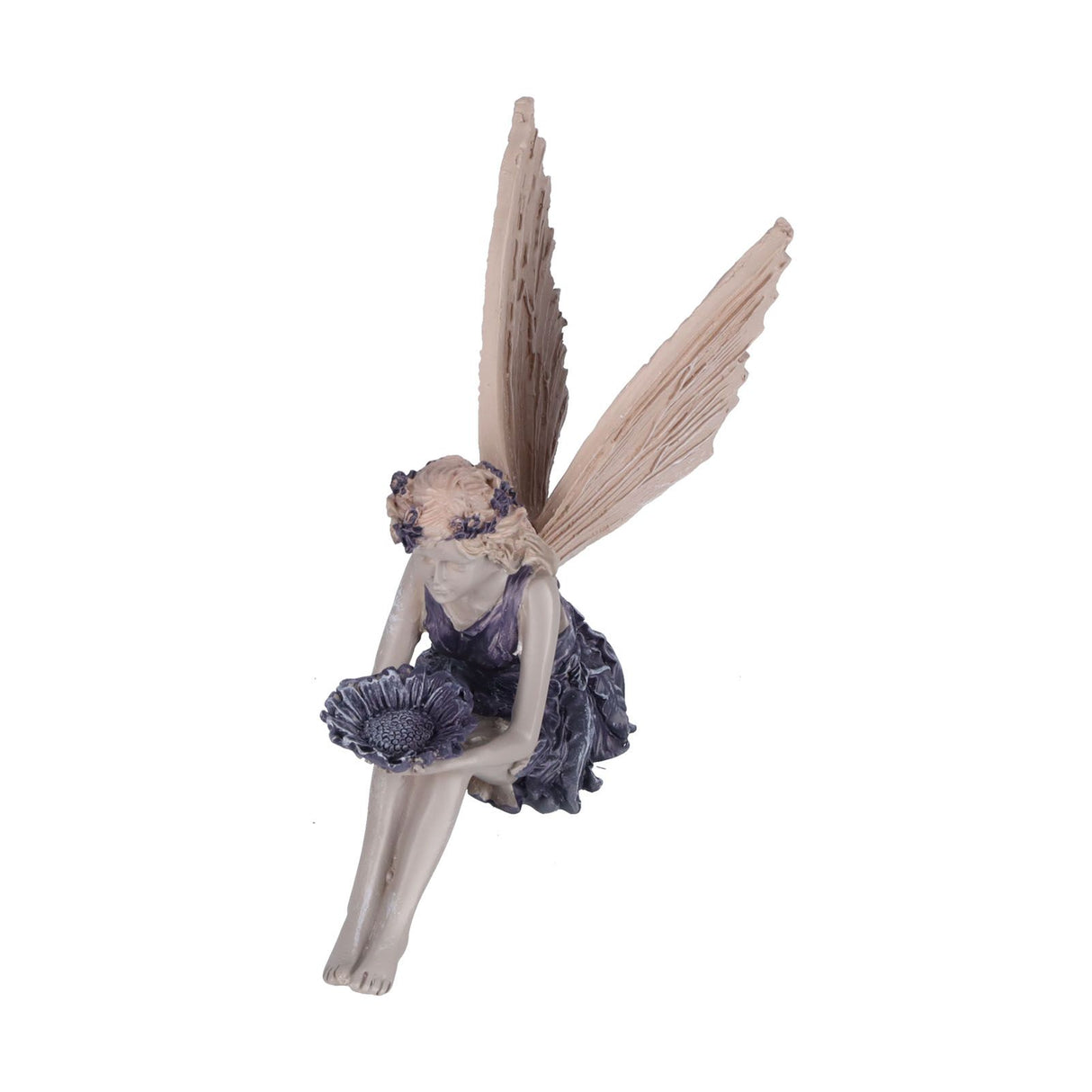 Sitting Fairy Statue Decorative Sunflower Fairy Ornament for Gardening Outdoor Home