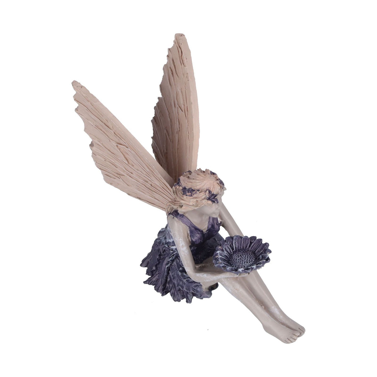 Sitting Fairy Statue Decorative Sunflower Fairy Ornament for Gardening Outdoor Home