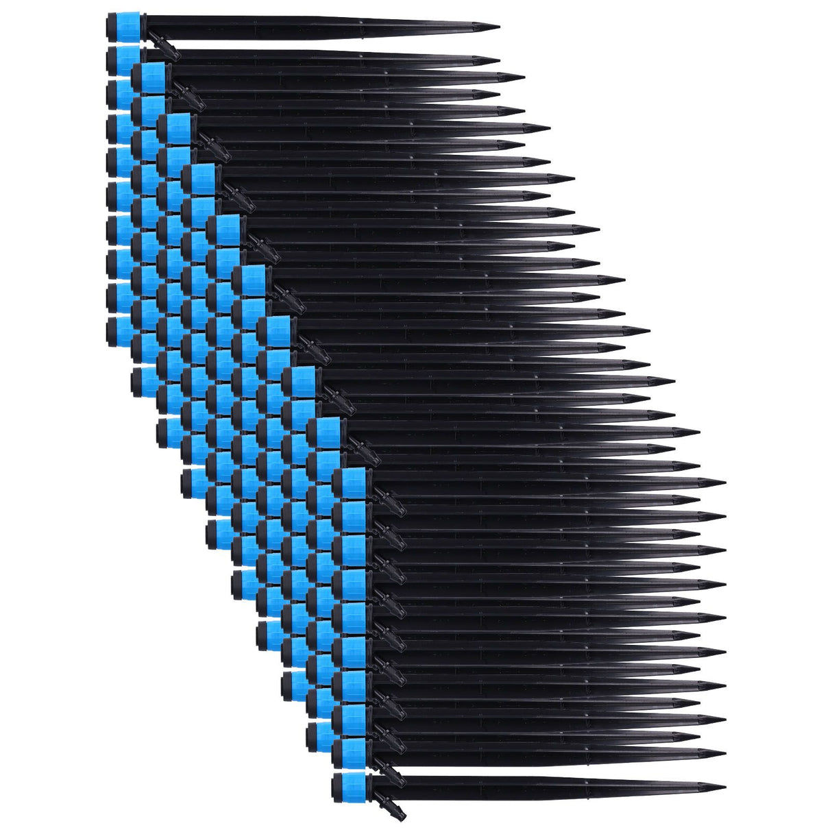 100Pcs/Bag Drip Irrigation Emitters 18cm Universal 360 Degree Drip Sprinkler Head for 4/7mm Tube