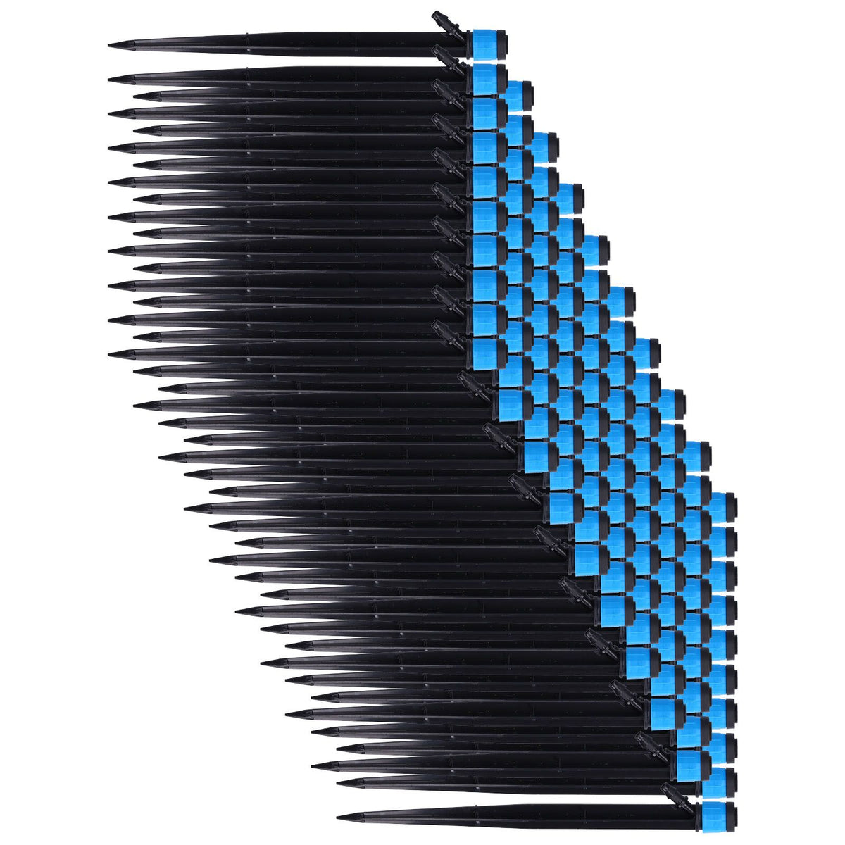 100Pcs/Bag Drip Irrigation Emitters 18cm Universal 360 Degree Drip Sprinkler Head for 4/7mm Tube