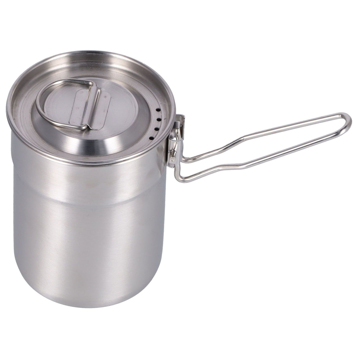Outdoor Coffee Maker Cup 1L Camping Cooking Pot with Foldable Handle Lid for Hiking