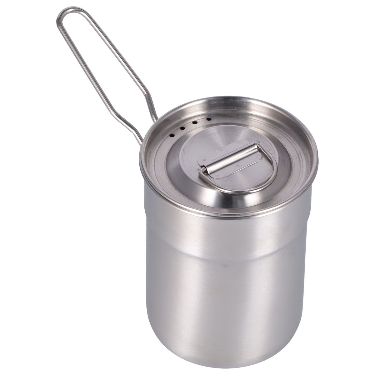 Outdoor Coffee Maker Cup 1L Camping Cooking Pot with Foldable Handle Lid for Hiking