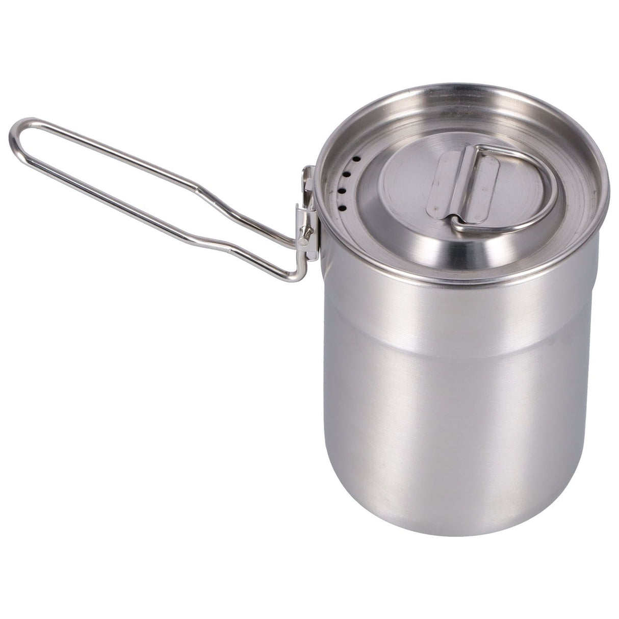 Outdoor Coffee Maker Cup 1L Camping Cooking Pot with Foldable Handle Lid for Hiking