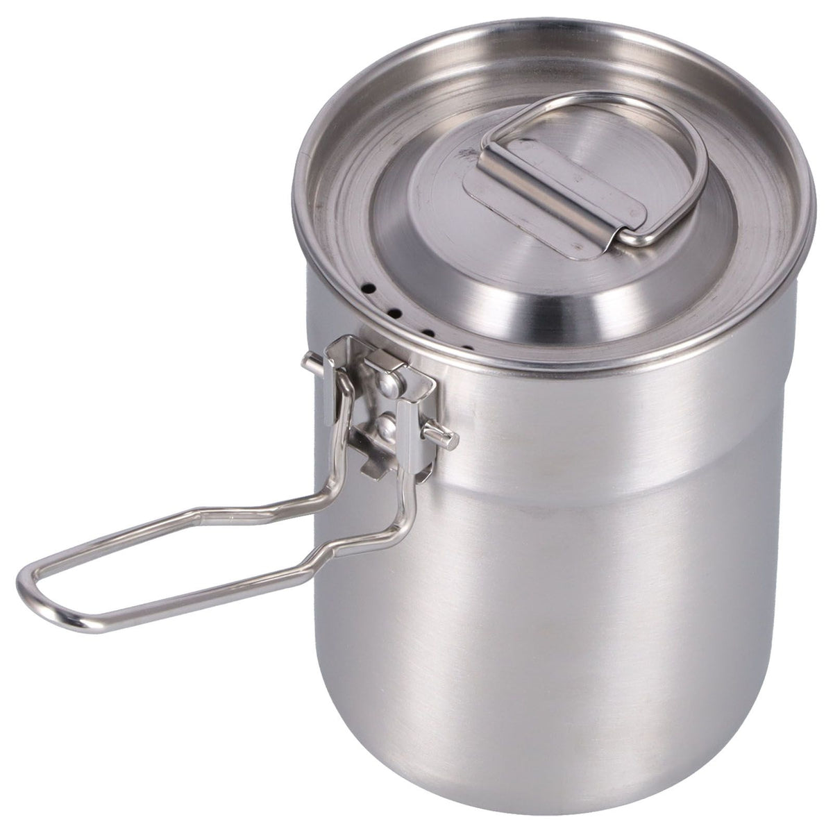 Outdoor Coffee Maker Cup 1L Camping Cooking Pot with Foldable Handle Lid for Hiking