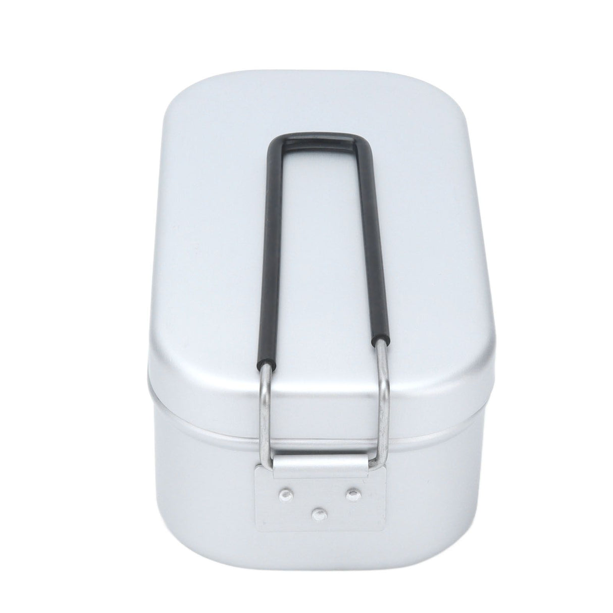 800ml Aluminum Lunch Box with Lid Rectangular Portable Bento Box for Outdoor Camping