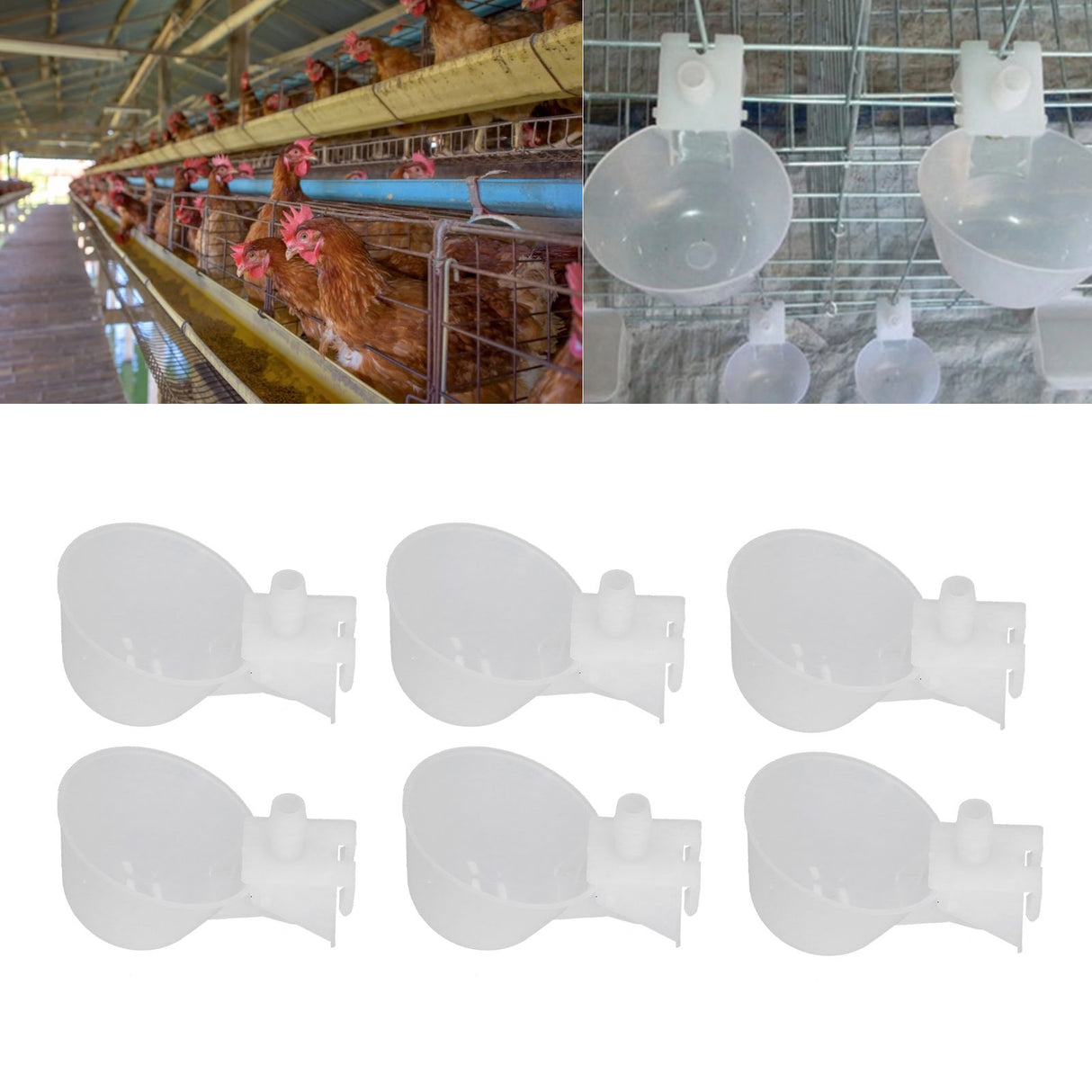 25 Set Hanging Chicken Waterer Automatic Drinking Bowl Cup Poultry Drinking Machine