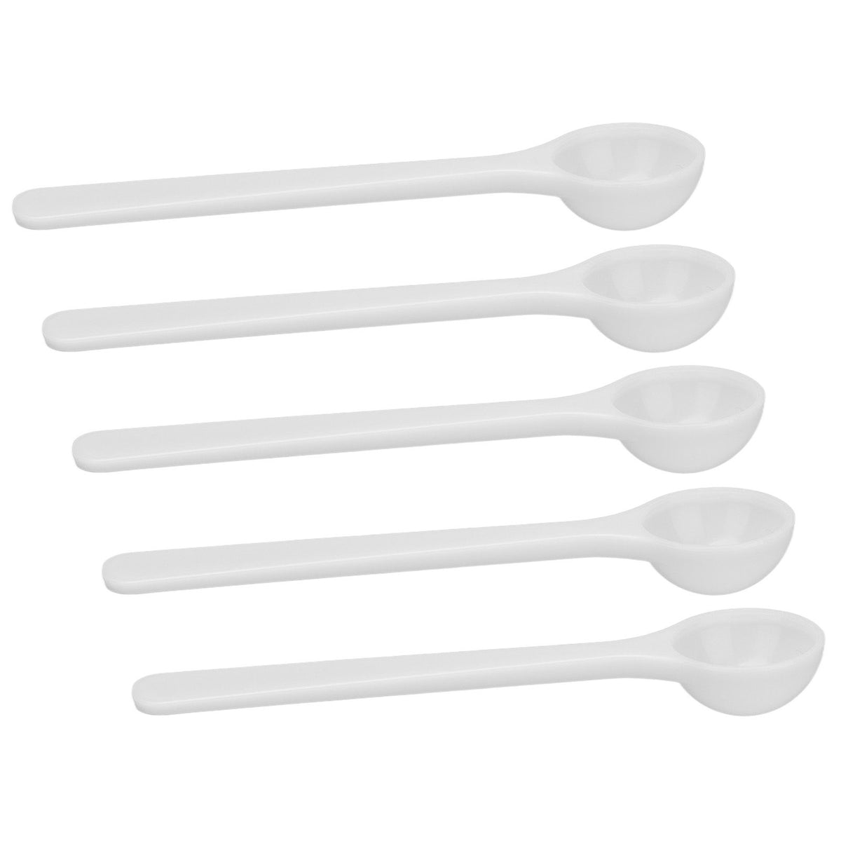100Pcs Plastic Fertilizer Spoon 2ml/1g High Temperature Resistance Measuring Spoon for Gardening