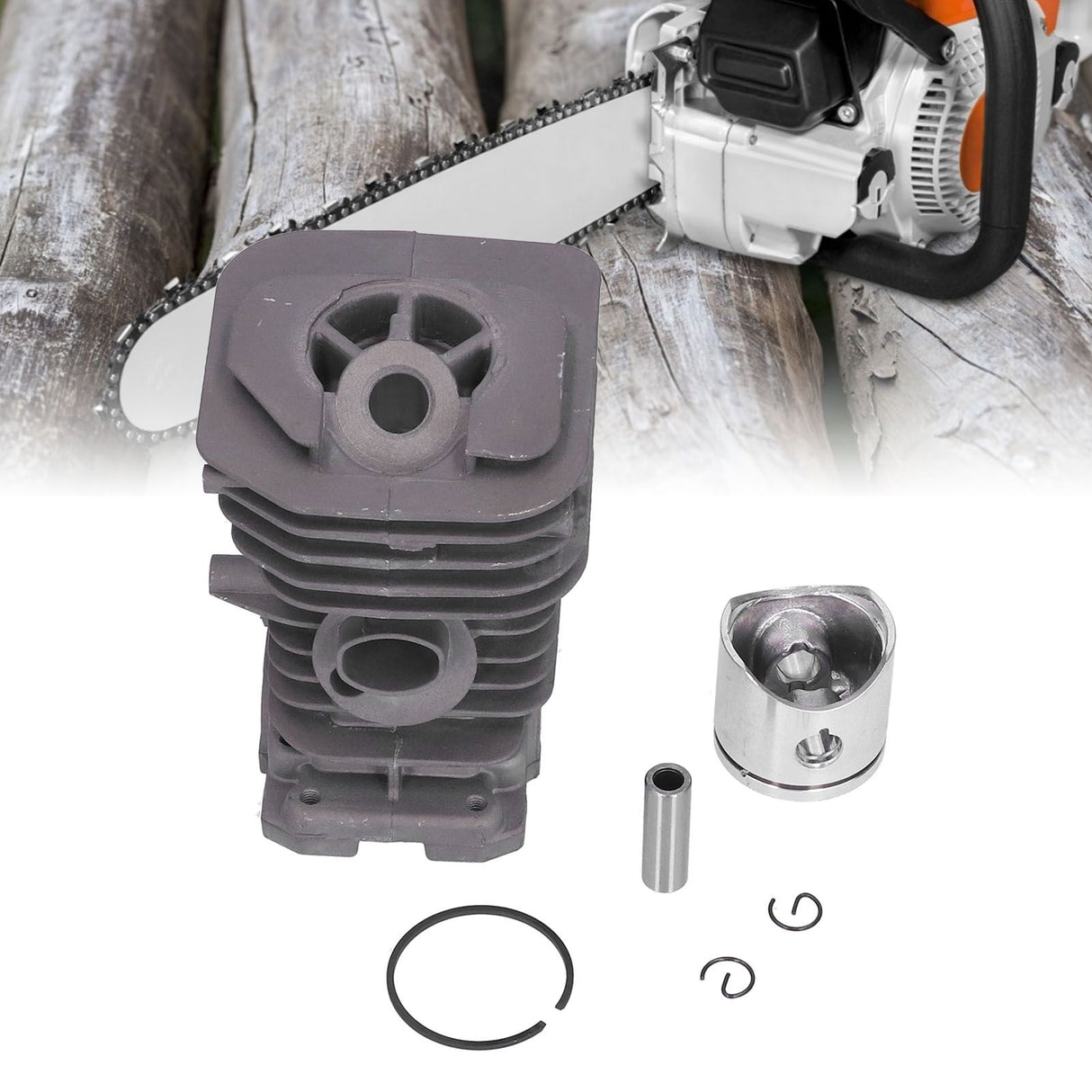 38mm Cylinder Piston Kit Chainsaw Replacement Parts Fit for Husqvarna 136 137 141 Chain Saw