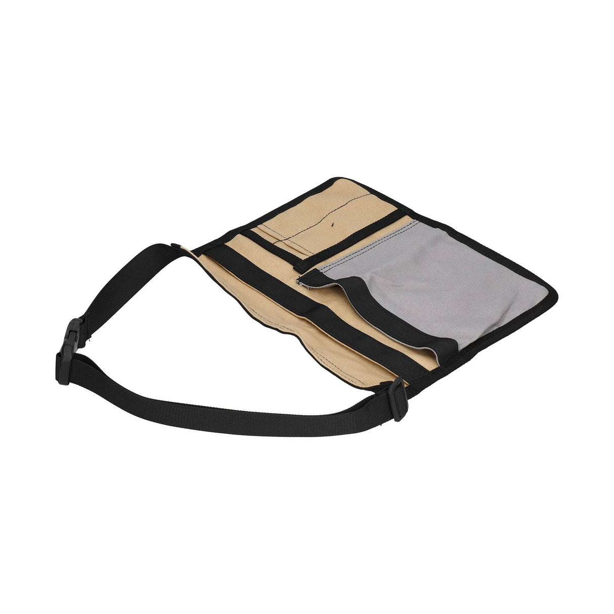 Tool Waist Bag Lightweight Multi Pocket Oxford Cloth Waist Tool Pouch for Garden Climbing Outdoor(Grey Khaki )
