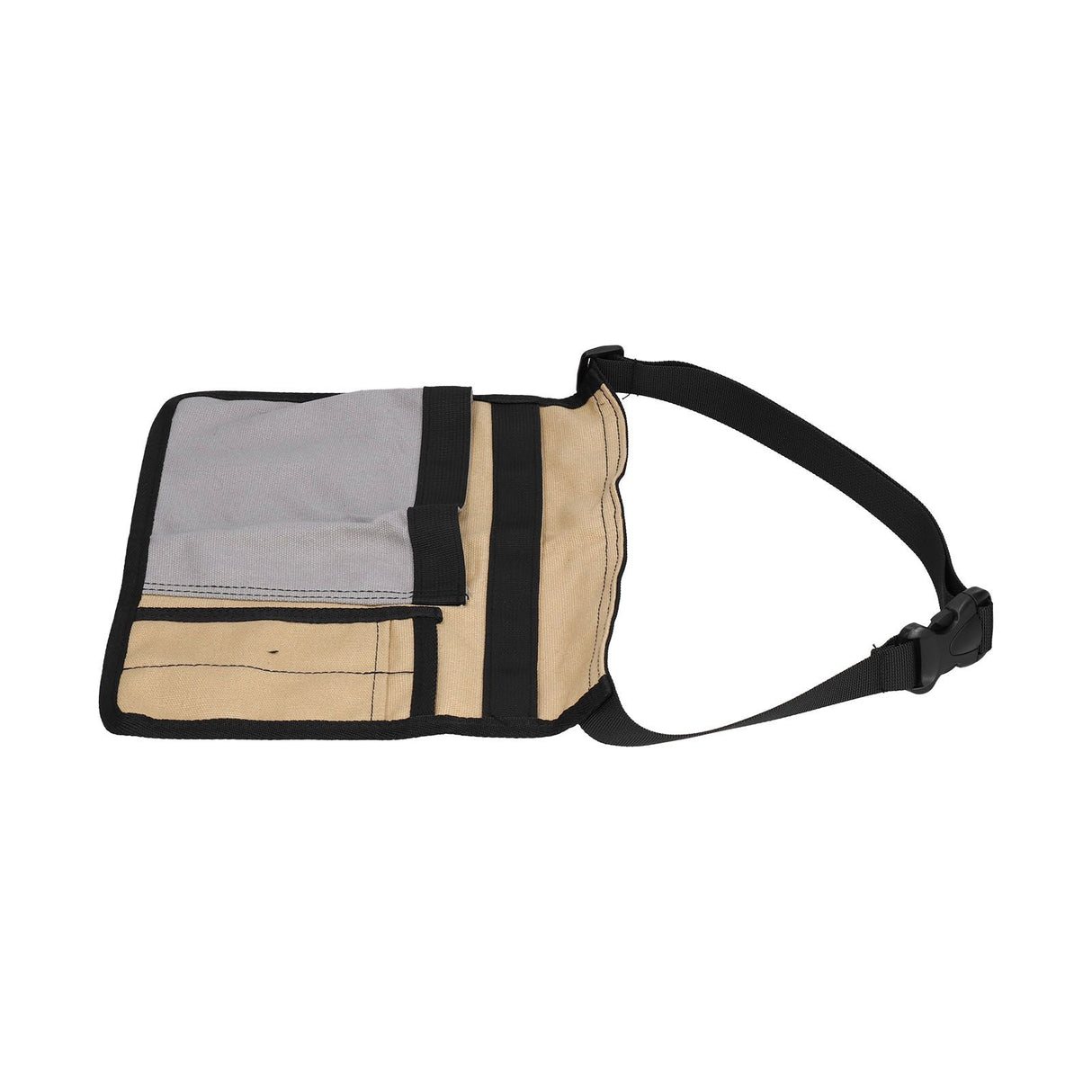 Tool Waist Bag Lightweight Multi Pocket Oxford Cloth Waist Tool Pouch for Garden Climbing Outdoor(Grey Khaki )