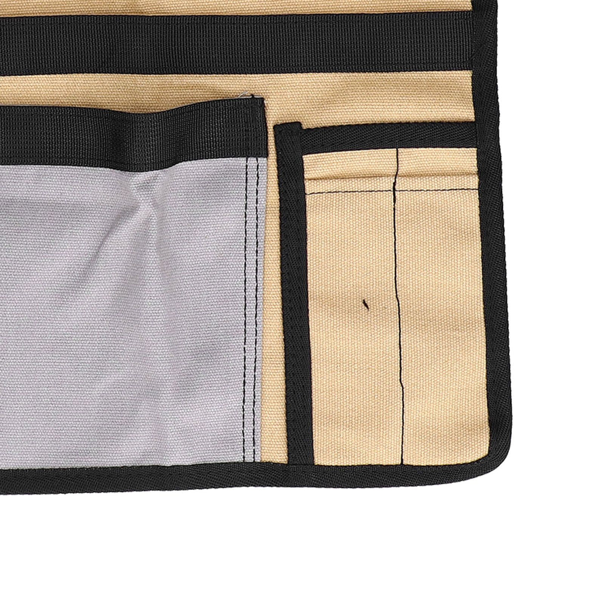 Tool Waist Bag Lightweight Multi Pocket Oxford Cloth Waist Tool Pouch for Garden Climbing Outdoor(Grey Khaki )