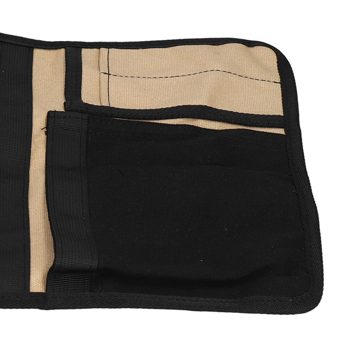 Tool Waist Bag Lightweight Multi Pocket Oxford Cloth Waist Tool Pouch for Garden Climbing Outdoor(Black Khaki )