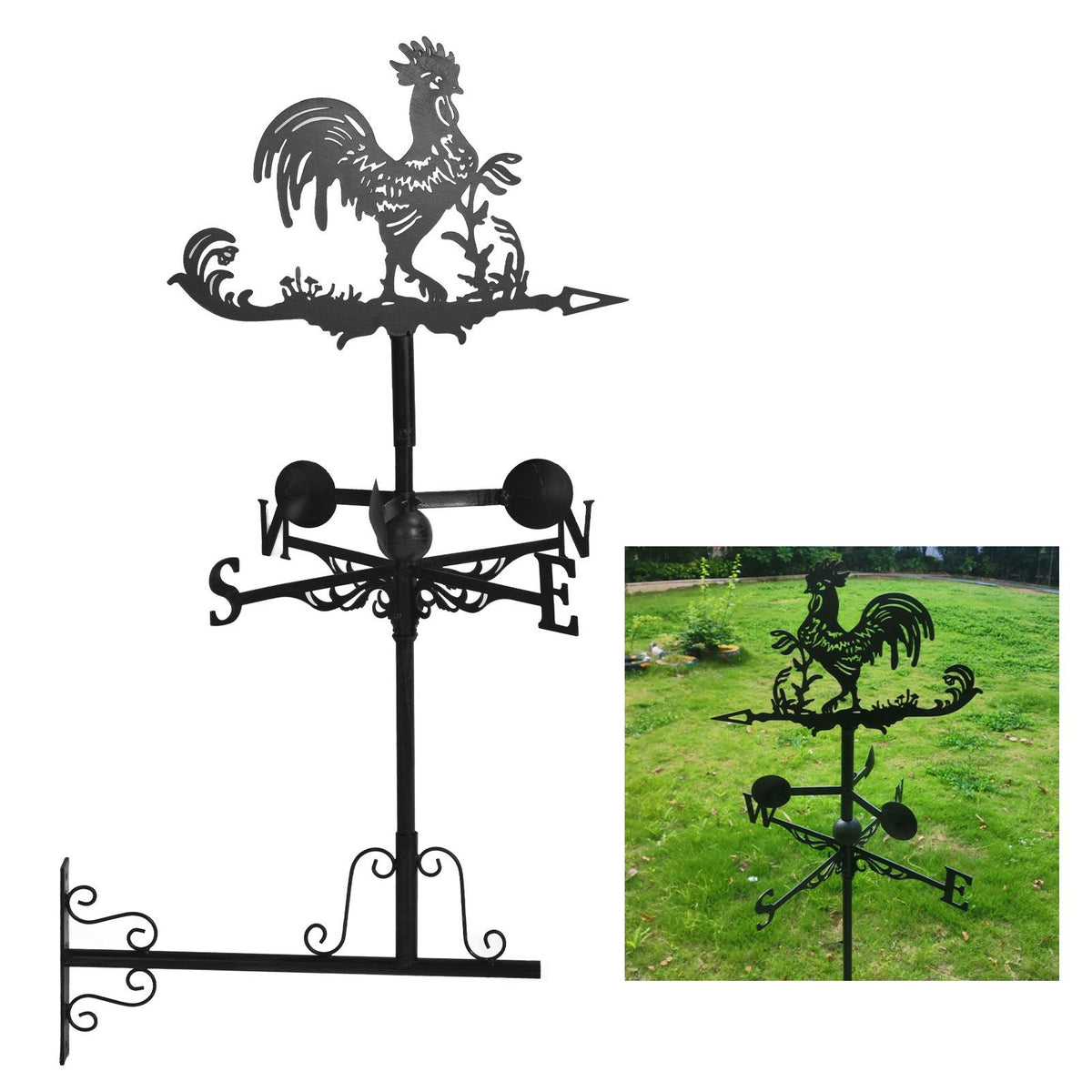Lawn Direction Mark Garden Wrought Iron Direction Mark for Outdoor Decoration