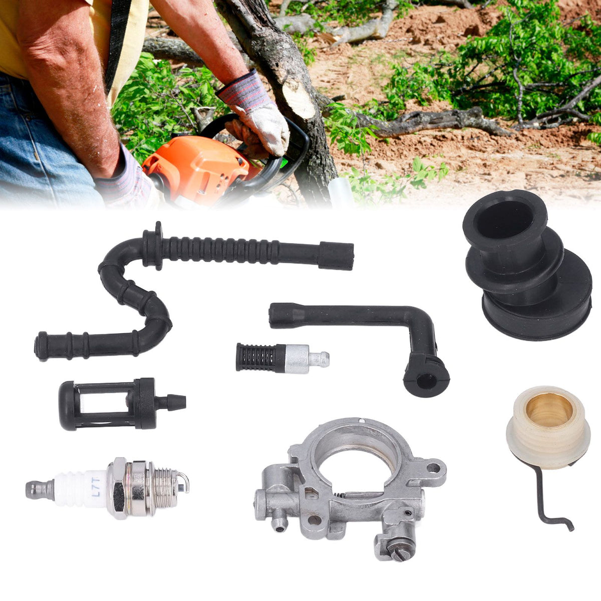 Oil Pump Worm Gear Sparking Plug Kit 1127 640 3200 Replacement for STIHL 029 039 MS290 MS310 MS390 Chain Saw