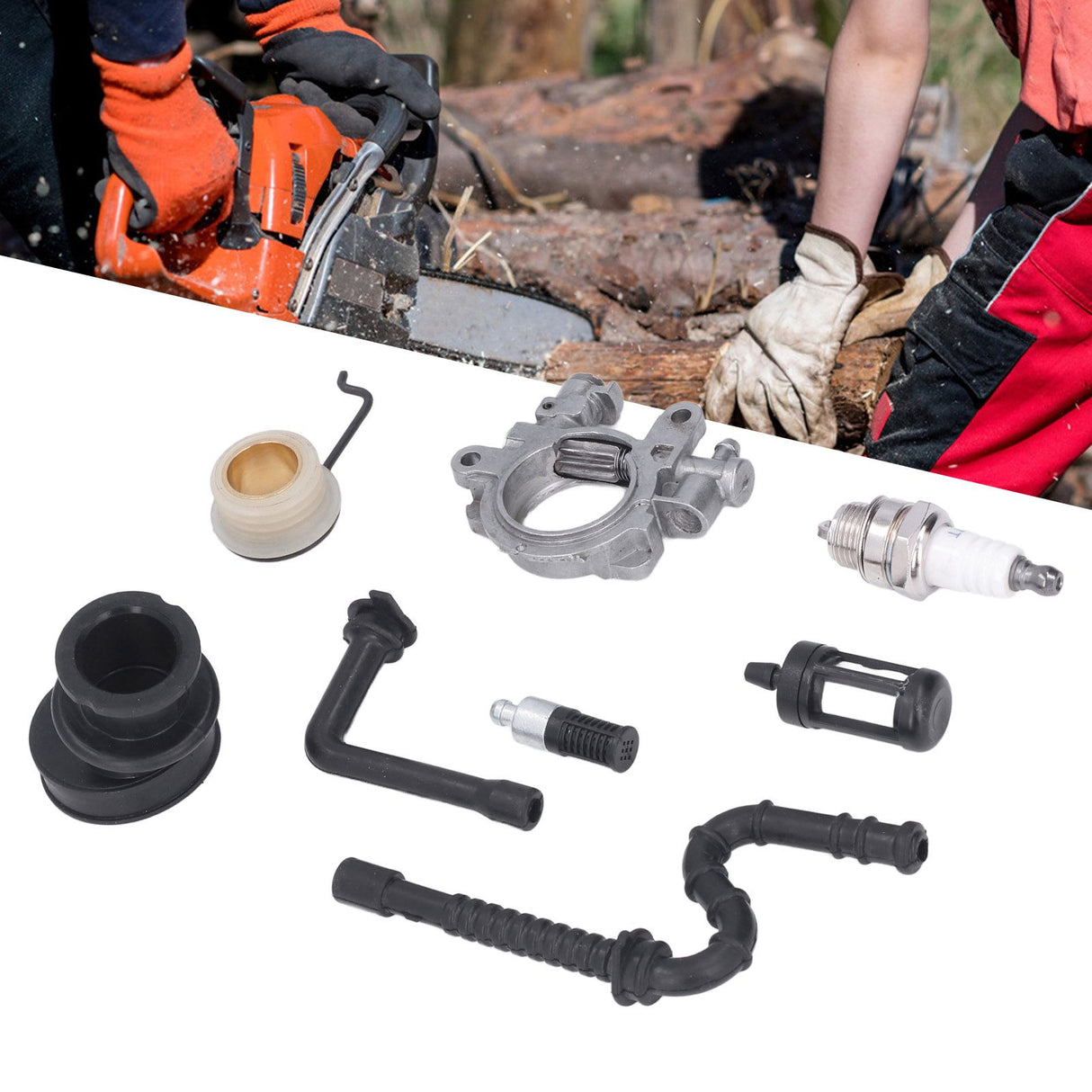 Oil Pump Worm Gear Sparking Plug Kit 1127 640 3200 Replacement for STIHL 029 039 MS290 MS310 MS390 Chain Saw