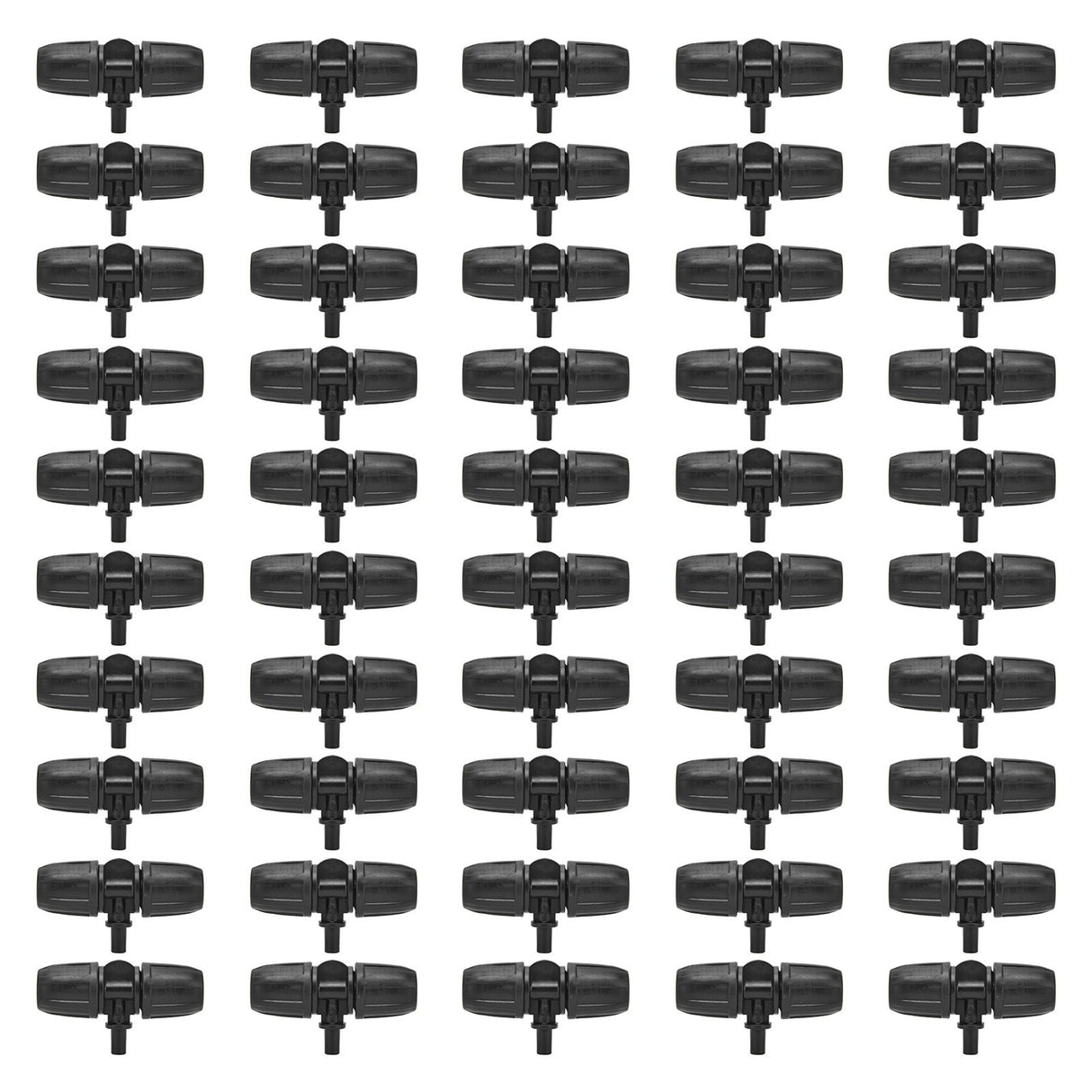 50pcs 8/12mm Hose Tee Fitting Tube Tee Connector Accessory for Garden Drip Irrigation Watering System