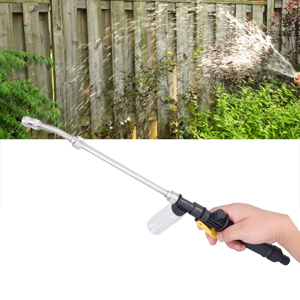 Jet Washer High Pressure Super Impact Detachable Adjustable Foam Water Sprayer for Garden Watering Car Washing