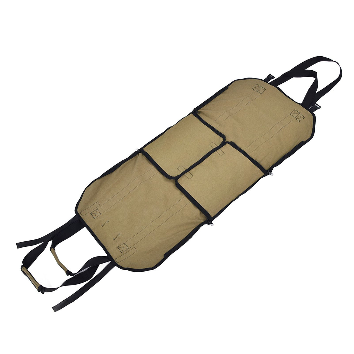 Large Capacity Firewood Storage Bag Basket Oxford Cloth Outdoor Camping Wood Log CarrierKhaki