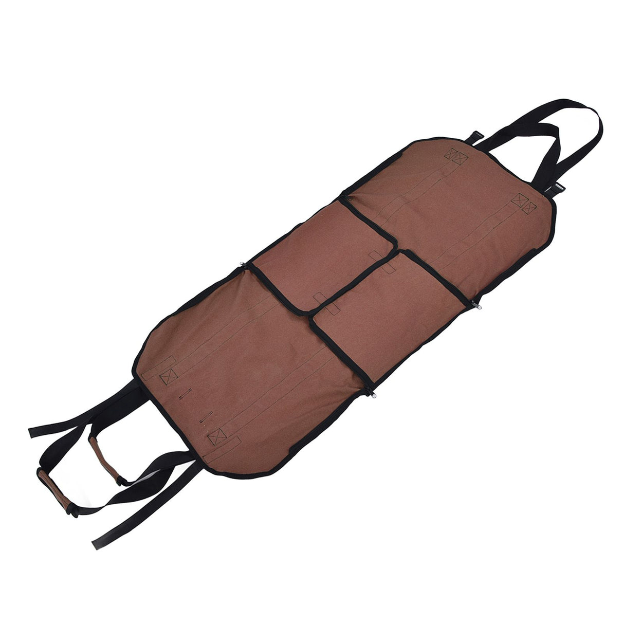 Large Capacity Firewood Storage Bag Basket Oxford Cloth Outdoor Camping Wood Log CarrierBrown
