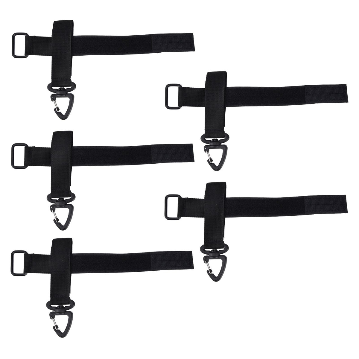 5pcs/set Multi Purpose Glove Hanging Buckle Adjustable Nylon Glove Hook Safety ClipBlack