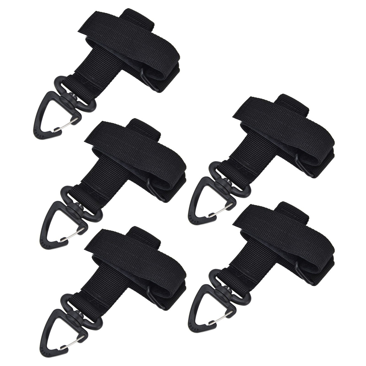 5pcs/set Multi Purpose Glove Hanging Buckle Adjustable Nylon Glove Hook Safety ClipBlack