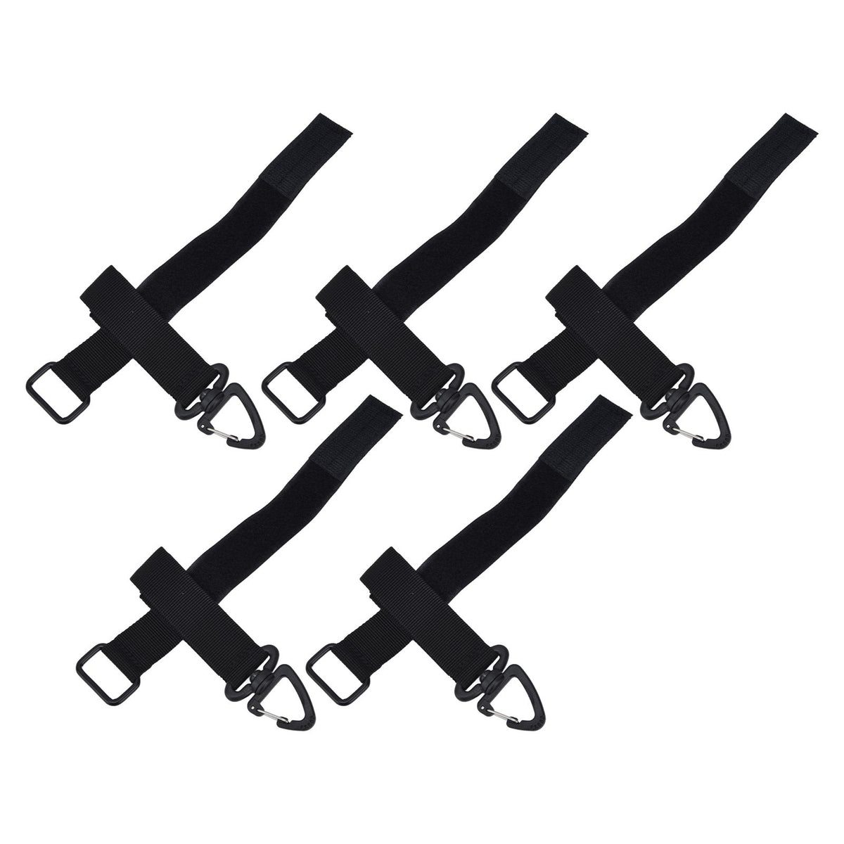 5pcs/set Multi Purpose Glove Hanging Buckle Adjustable Nylon Glove Hook Safety ClipBlack