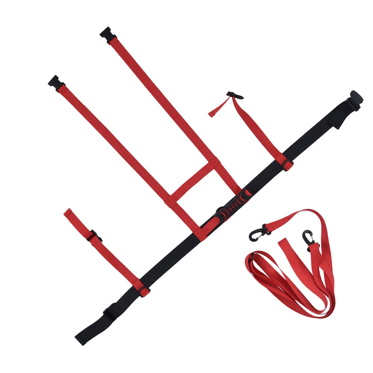 Children Ski Training Safety Ropes Adjustable Outdoor Skiing Harness Safety Shoulder StrapRed