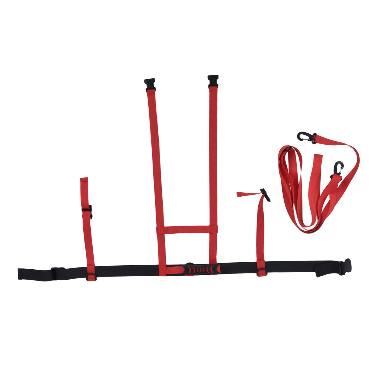 Children Ski Training Safety Ropes Adjustable Outdoor Skiing Harness Safety Shoulder StrapRed