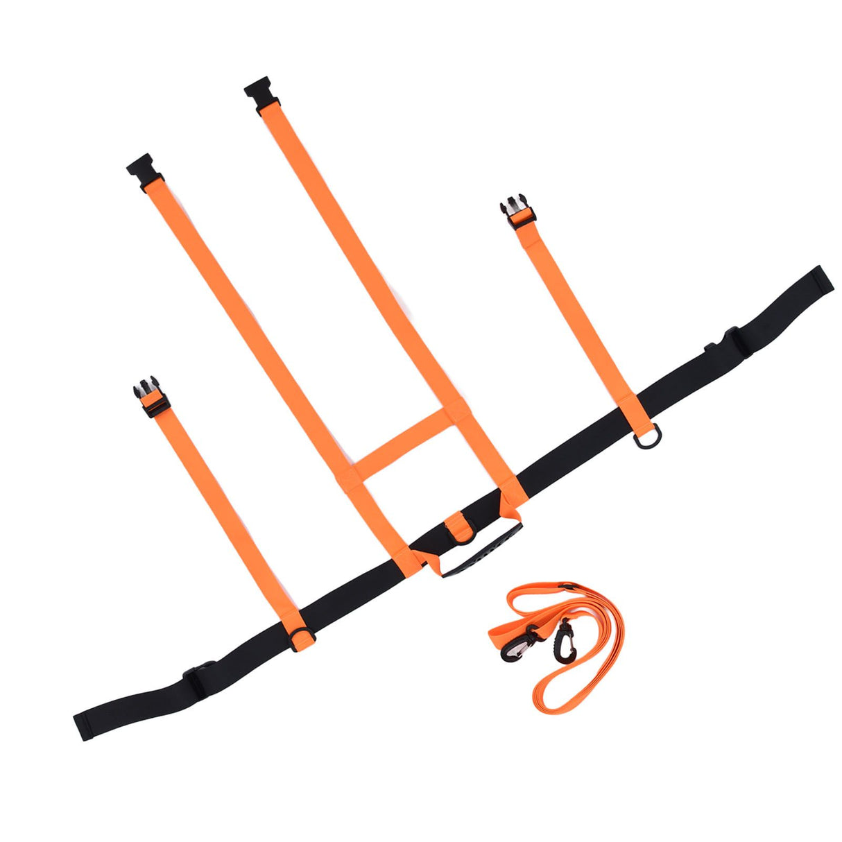 Children Ski Training Safety Ropes Adjustable Outdoor Skiing Harness Safety Shoulder StrapOrange