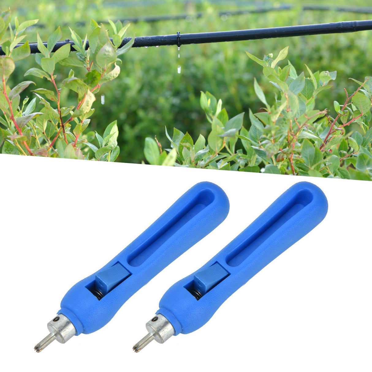 2Pcs Drip Irrigation Hole Punch Tool Plastic Stainless Steel Dripper Holes Punchers 3‑8mm