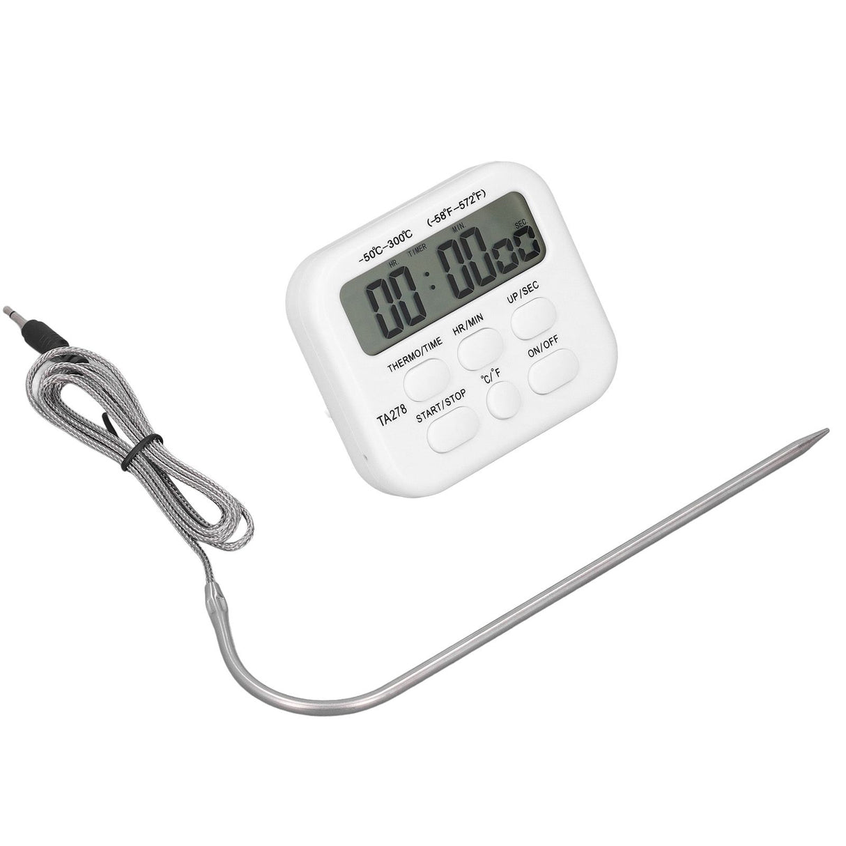 Digital Kitchen Thermometer High Sensitivity Multifunctional Thermometer with Probe Alarm Function for Grilling Baking