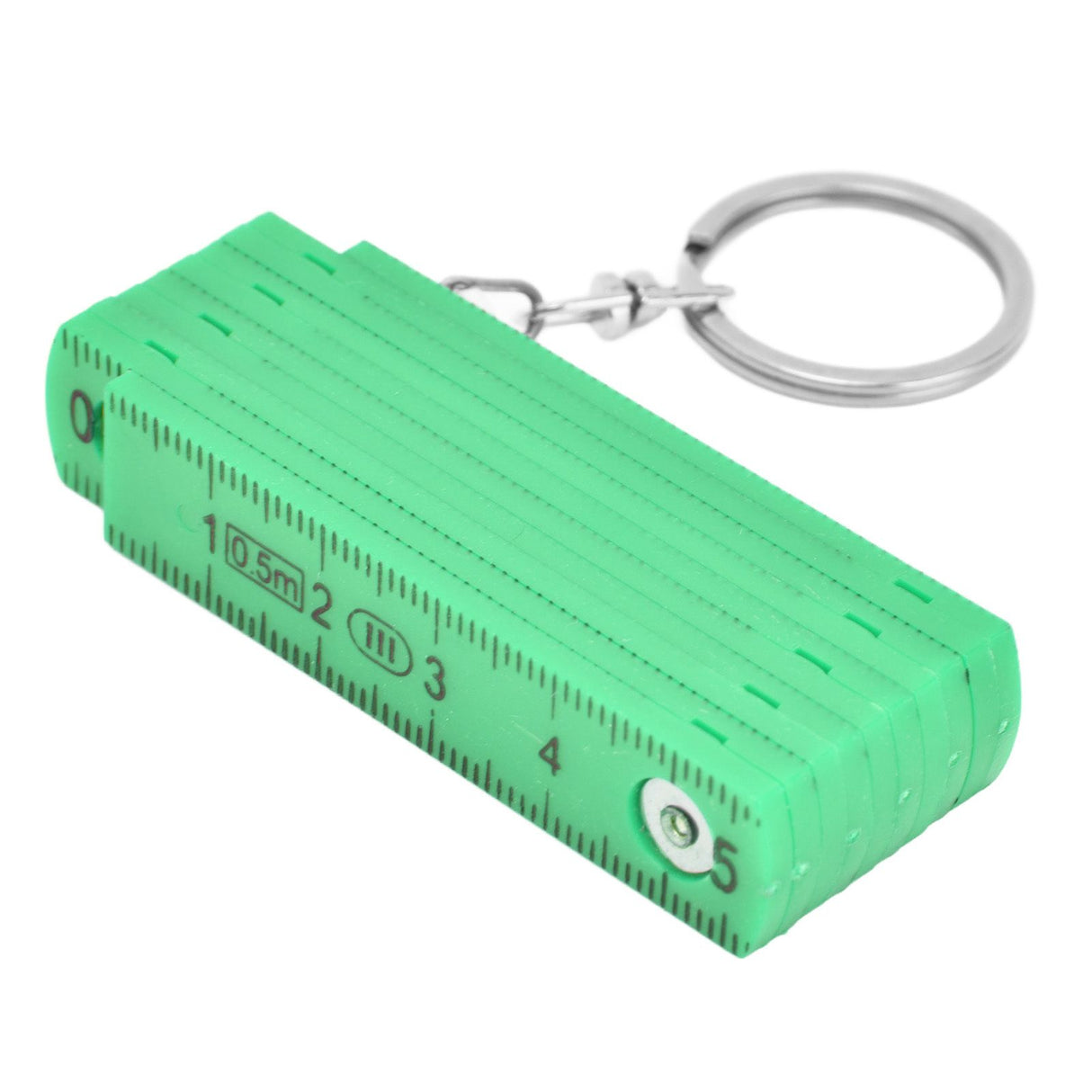 2Pcs ABS Folding Ruler Portable 0.5m Foldable Ruler with Key Ring for Carpentry Laying TilesGreen