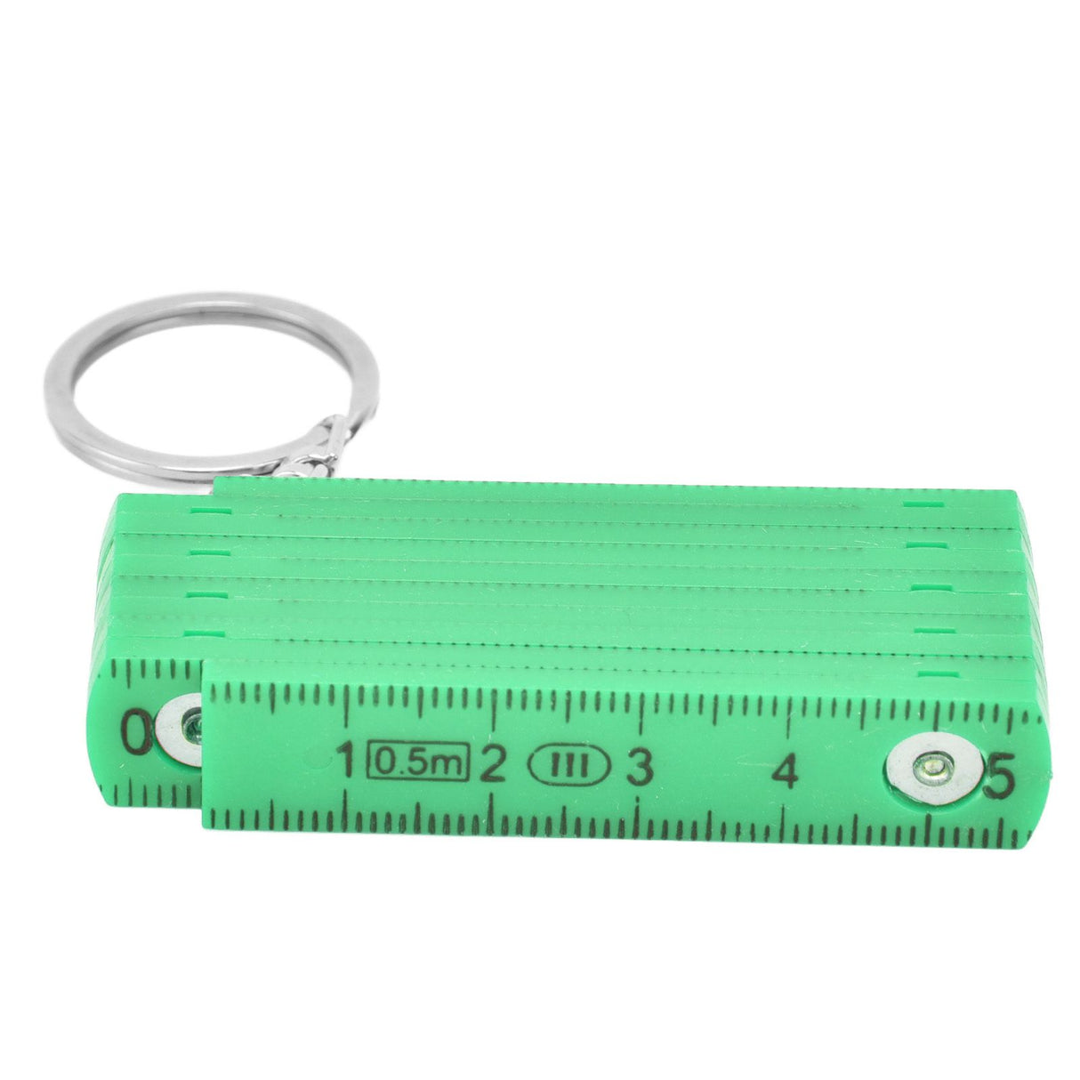 2Pcs ABS Folding Ruler Portable 0.5m Foldable Ruler with Key Ring for Carpentry Laying TilesGreen