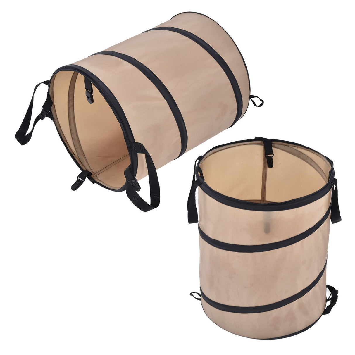 37.8L Collapsible Leaf Trash Can Reinforced Steel Spring Oxford Cloth Collapsible Container Small Size