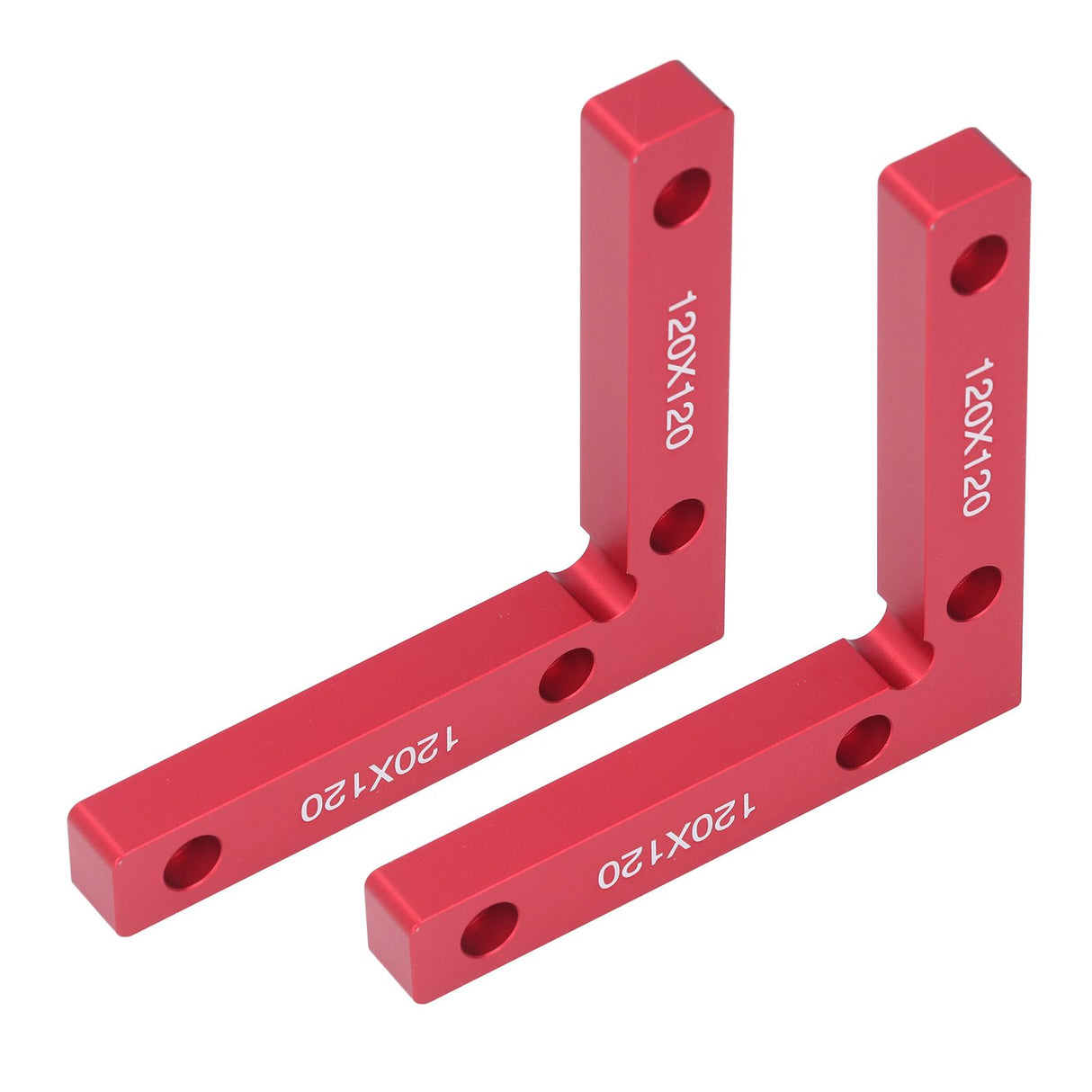 2pcs Right Angle Clamps Aluminum Alloy Material Anodized Clear Scale Red 90 Degree Positioning Tool for Ensuring Balance