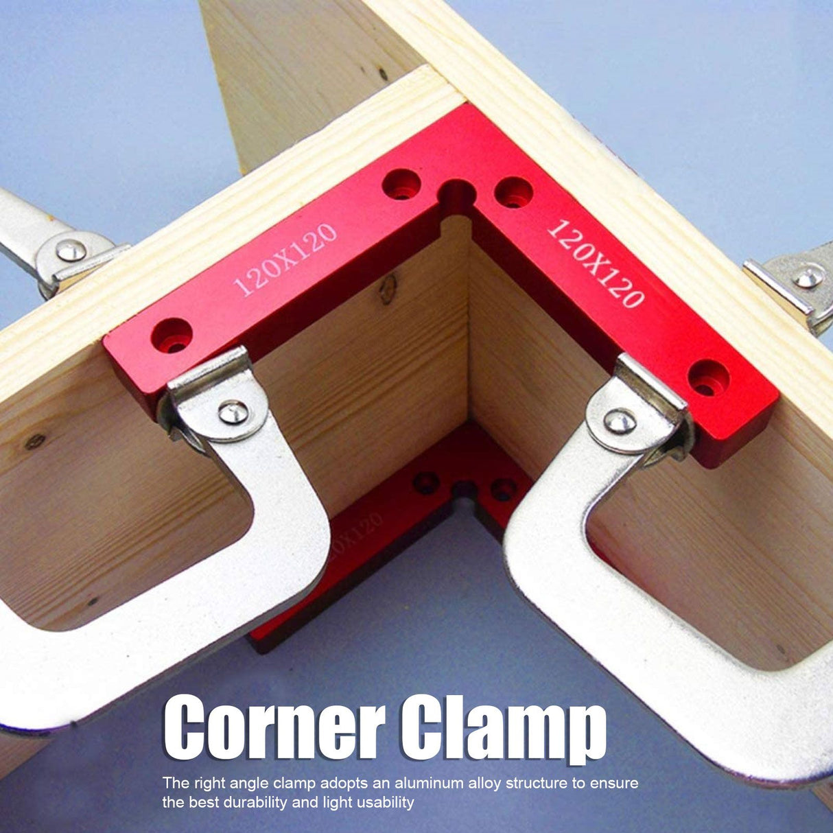 2pcs Right Angle Clamps Aluminum Alloy Material Anodized Clear Scale Red 90 Degree Positioning Tool for Ensuring Balance